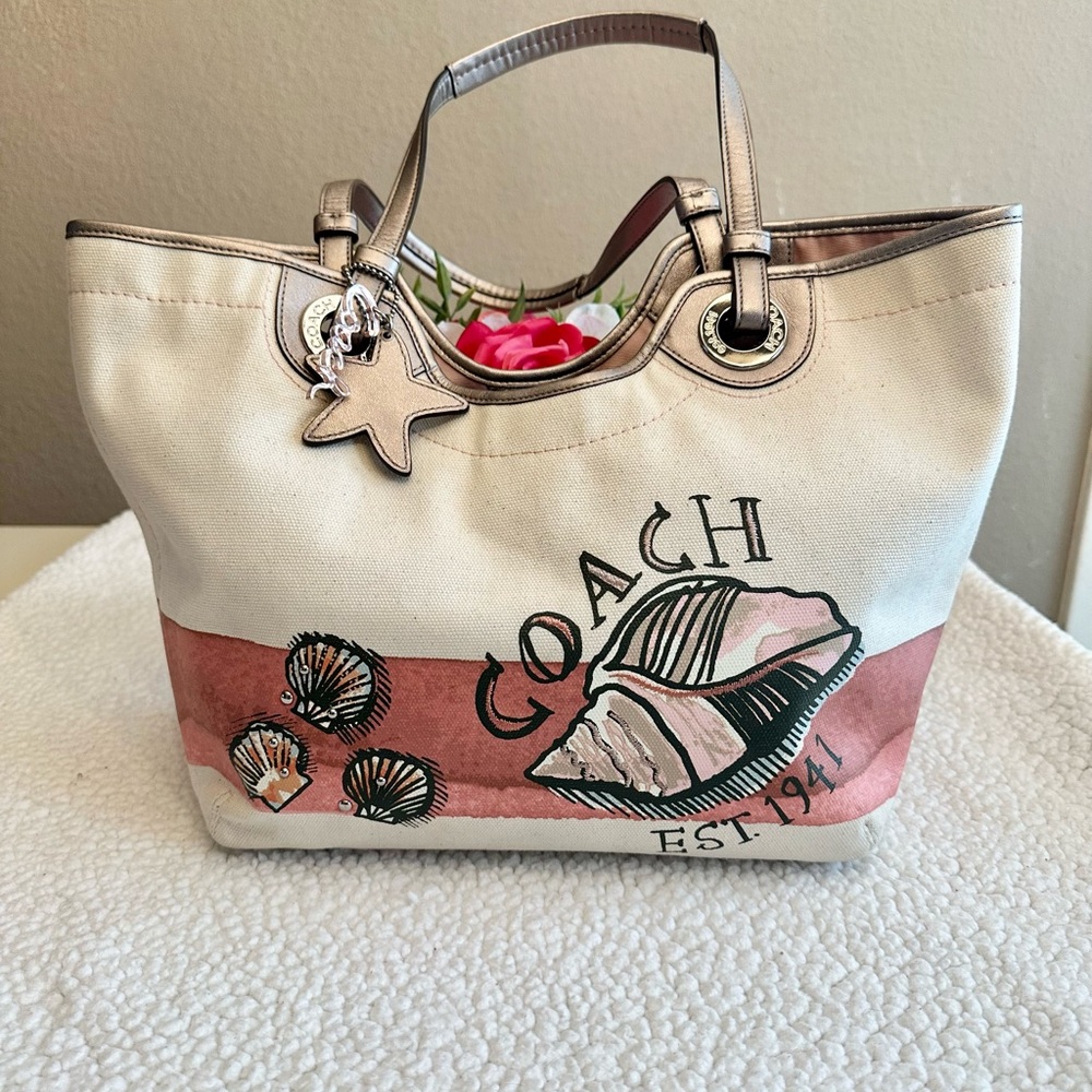 Coach Tote Beach Bag
